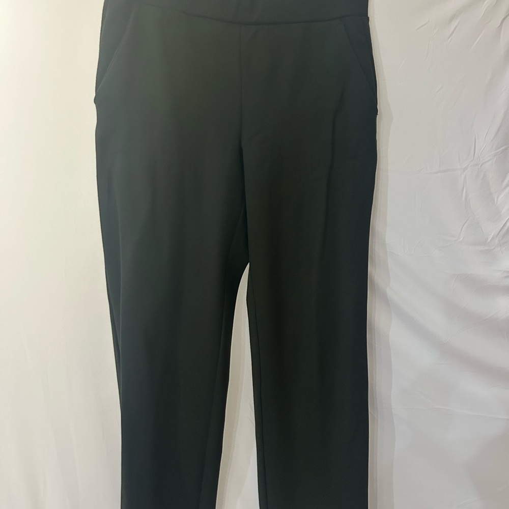 LOFT forest green Women's Pull-On Straight Leg Pants